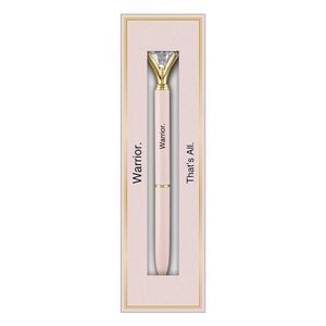 Blush Pink Gem "Warrior" Pen in Gift Box | Jewel-Topped Gift Pen NWT
